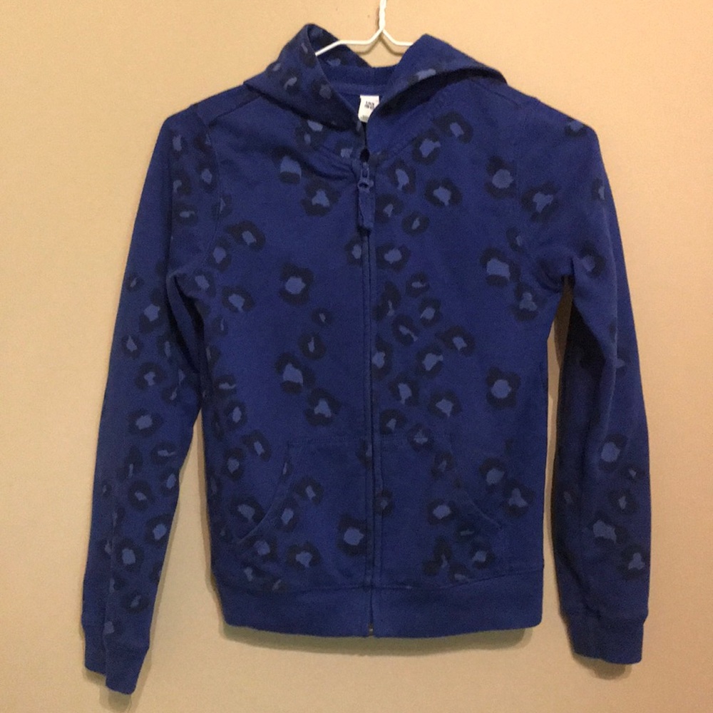 Old Navy Blue Zippered Front Hooded Jacket
